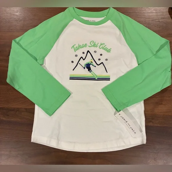 NWT- Janie and Jack Tahoe Ski Club RaglanTee - Picture 4 of 8